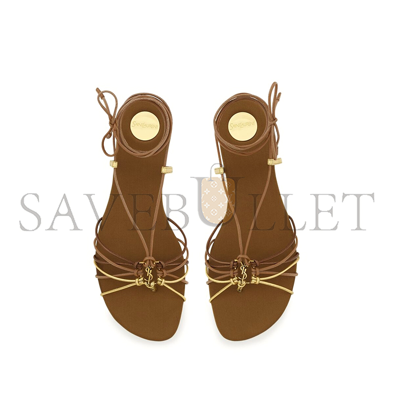 Y*L babylone sandals in smooth and metallic leather 825740aaeth2563